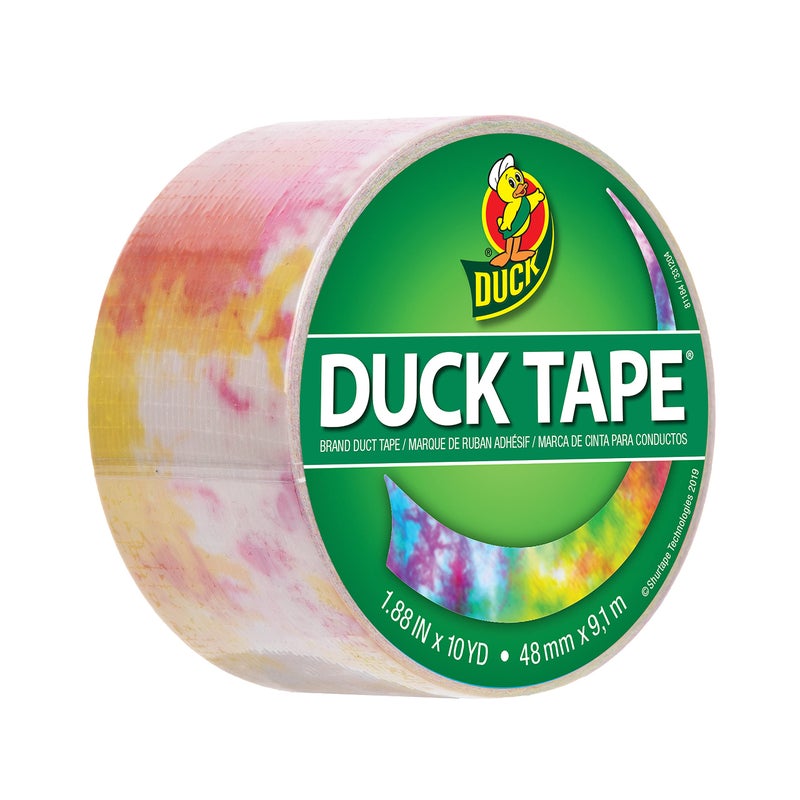 Duck Tape Pattern Colours Tie Dye. Arts & Crafts, DIY, Crafts, Gift Wrapping, Decorative, Scrapbook, Scrapbooking, Bullet Journal, Planner, Party, Festivals, Decoration - 48mm x 9.1m - Image 1